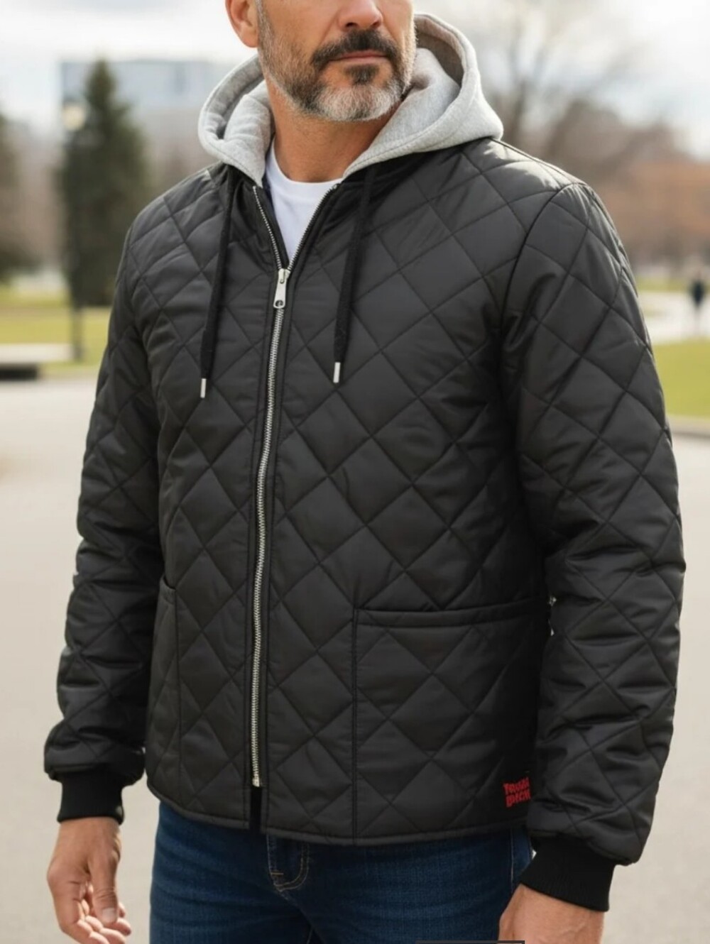 Men's Tough Duck Quilted Hooded Freezer Jacket